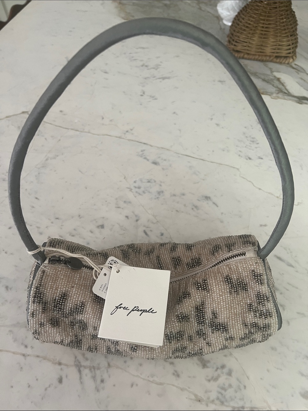 Free People Bailey Beaded Barrell Shoulder Bag - Picture 2 of 8
